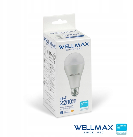 Picture of arówka LED E27 18W 122lm/W 2200lm Zimna 6500K SAMSUNG / GOL123Z18