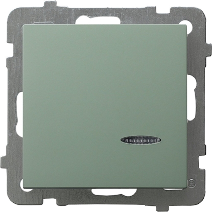 Attēls no AS cznik jednobiegunowy z podwietleniem niebieskim zielony mat P-1GS/m/84