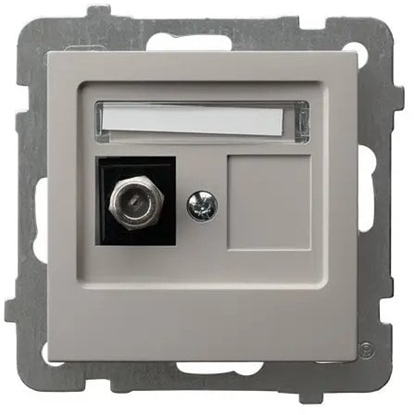 Attēls no AS Gniazdo antenowe typu F pojedyncze kaszmir GPA-1GF/m/82