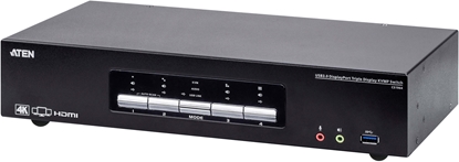 Attēls no Aten CS1964 4-Port USB3.0 4K DisplayPort Triple Display KVMP™ Switch