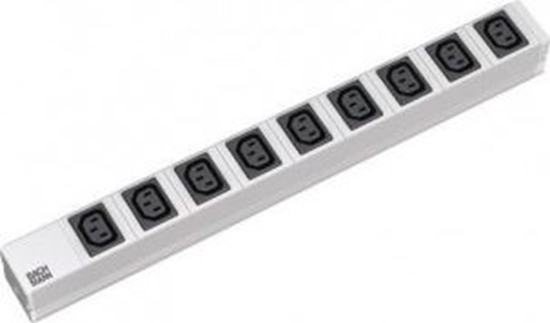 Picture of Bachmann 19" socket strip with 9x C13 sockets, with earthing contact plug