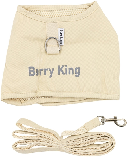 Picture of Barry King harness+leash, dla psa, ecru, nylon canvas, rozmiar M