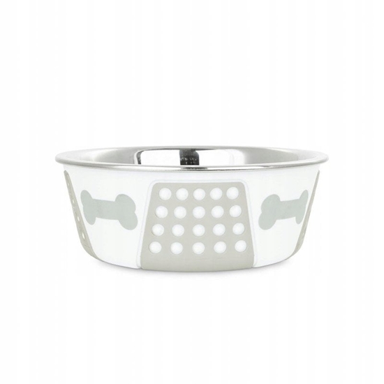 Изображение Barry King Miska dla psa szara nadruk ko stal nierdzewna antypolizgowa 17cm 900ml