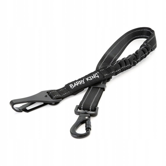 Изображение Barry King Pas do samochodu dla psa/ kota, czarny, z amortyzatorem i uchwytem isofix