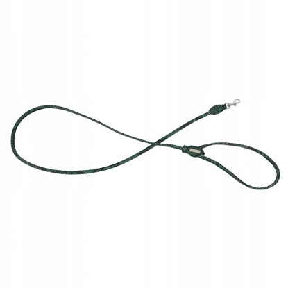 Изображение Barry King Smycz dla psa okrgy Serpente, zielony, skórzany niklowy, 8mm/120cm