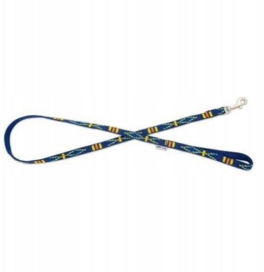 Изображение Barry King Smycz granatowy, wzór etniczny, tama polipropylenowa, 16mm/120cm