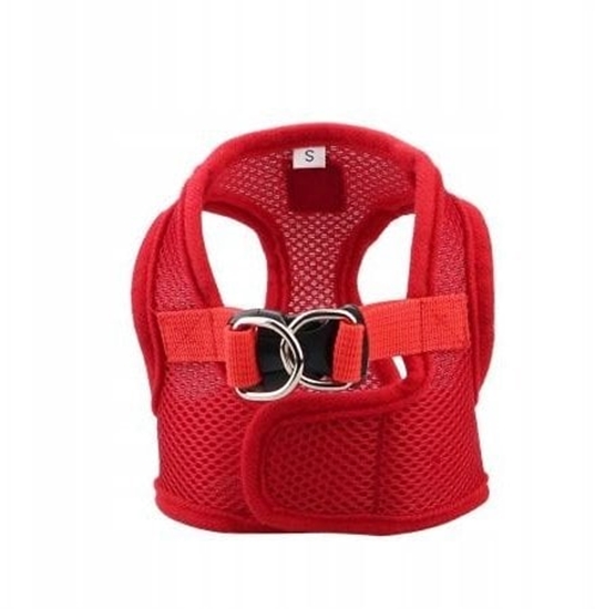 Изображение Barry King Szelki dla psa czerwone bezuciskowe S ob.klatki 35cm/d.klatki 15cm