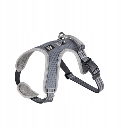 Изображение Barry King Szelki dla psa szare odblaskowe rozmiar XL podkadka pod szyj ob.szyi 66-92cm ob.klatki 74-121cm