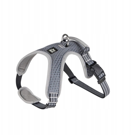 Изображение Barry King Szelki dla psa szare odblaskowe rozmiar XS podkadka pod szyj ob.szyi 31-41cm ob.klatki 32-50cm