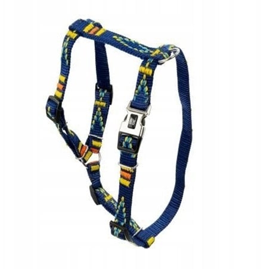 Изображение Barry King Szelki dla psa, granatowy, wzór etniczny, tama polipropylenowa, 25mm/70-90cm