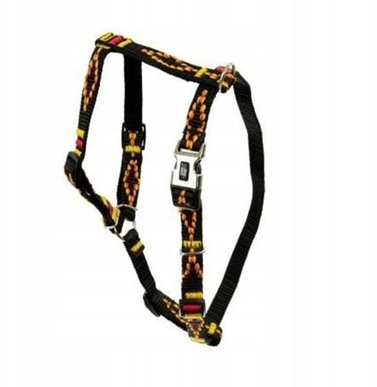 Изображение Barry King Szelki dla psa, wzór etniczny, tama polipropylenowa, 20mm/50-80cm czarny