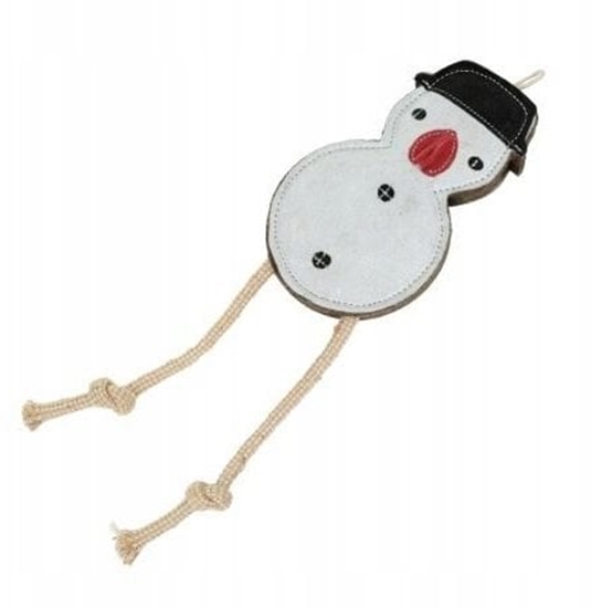 Изображение Barry King Zabawka dla psa skórzana Bawan 21x12 cm + 19 cm lina