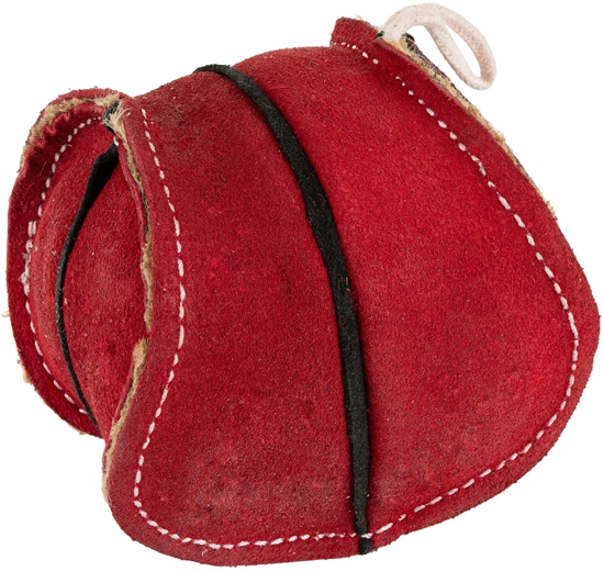 Изображение Barry King Zabawka dla psa, czerwona skórzana pika 8x8 cm