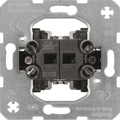 Picture of Berker cznik 2-klawiszowy przyciskowy 2 zestyki zwierne wspólne zaciski wejciowe mechanizm samozaciski One.Platform (535035)