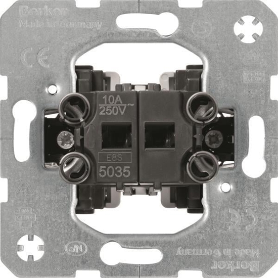 Picture of Berker cznik 2-klawiszowy przyciskowy 2 zestyki zwierne wspólne zaciski wejciowe mechanizm samozaciski One.Platform (535035)