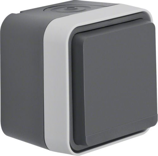 Picture of Berker Gniazdo pojedyncze W.1 SCHUKO kompletne IP55 szary (47403515)