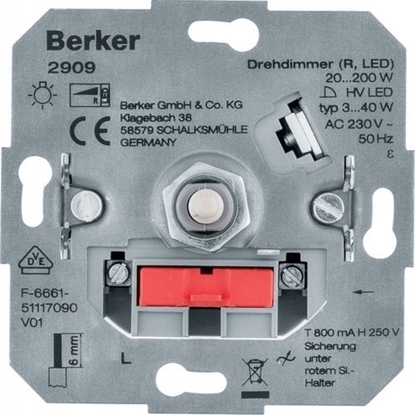 Picture of Berker One.platform ciemniacz obrotowy obcienie R 20-200 W, LED 3-40 W 2909