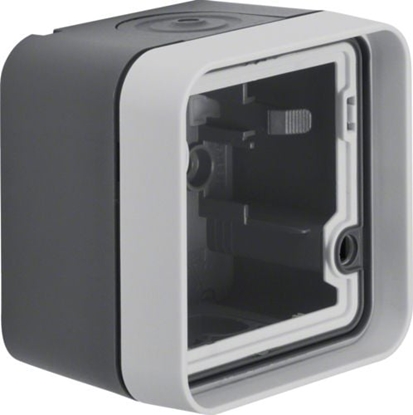 Picture of Berker Puszka natynkowa pojedyncza IP55 W.1 szary (6118913505)