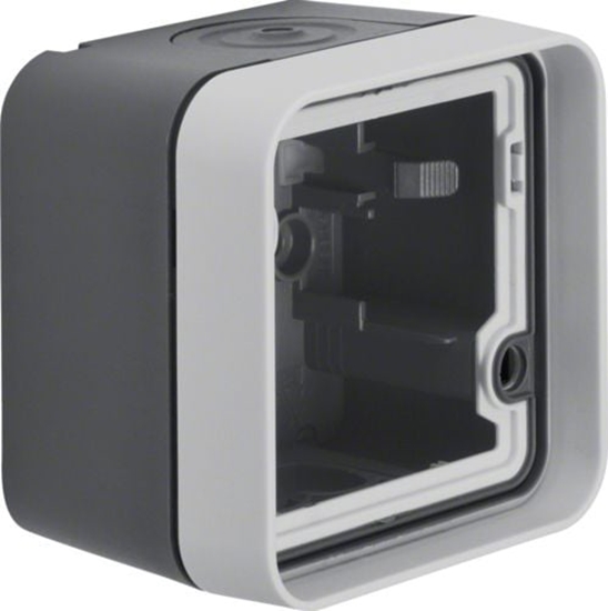 Picture of Berker Puszka natynkowa pojedyncza IP55 W.1 szary (6118913505)