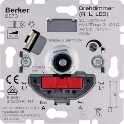 Picture of Berker rotary dimmer 20-500W/VA 2873