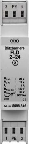 Picture of Bettermann Ogranicznik przepi dla systemów dwuyowych 28VAC/19VDC 0,5kA 1kV (5098816)