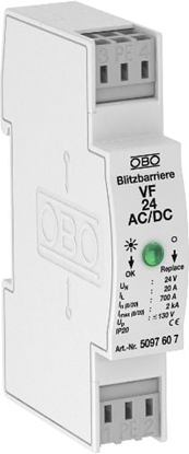Attēls no Bettermann Ogranicznik przepi dla systemów dwuyowych 80VDC 0,7kA 1,2kV VF24-AC/DC (5097607)