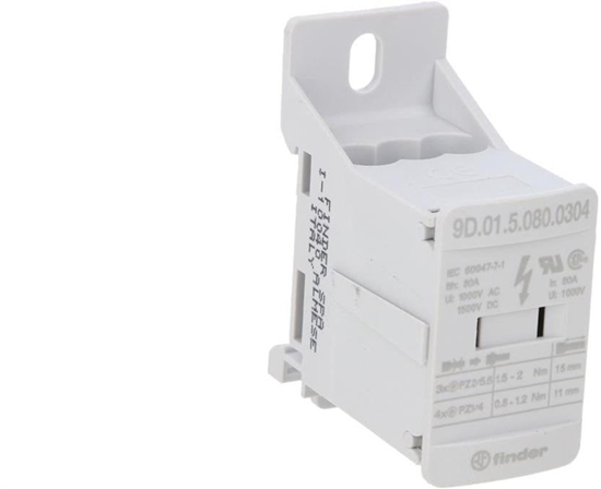 Picture of Blok rozdzielczy dystrybucyjny 80A wejcie 3x16mm2 / wyjcie 4x6mm2