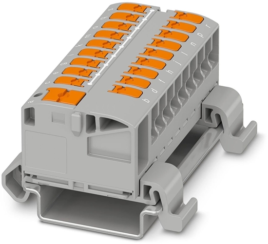 Picture of Blok rozdzielczy PTVFIX 6/18X2,5-NS35A GY, szare zcze przemysowe - 18 punktów przyczeniowych o przekroju 2,5mm2