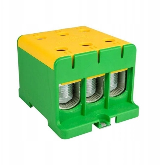 Picture of Blok rozdzielczy-odgany 3-polowy AL/CU 3x150mm2 zielony monta paski i na szyn TH WLZ35/3x150/z 48.3152