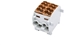 Изображение Simet Blok rozdzielczy-odgany Al/Cu SCB 25-2 (80120) SIMBLOCK jednobiegunowy 2x25mm2 brzowy 81505015