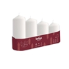 Picture of Bolsius Advent Christmas Candles 4pcs 60x48mm White