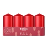 Picture of Bolsius Cylinder Candles 4pcs 100x48mm Red
