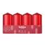Picture of Bolsius Cylinder Candles 4pcs 100x48mm Red