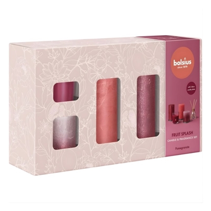 Изображение Bolsius Fruit Splash Gift Set Pomegranate