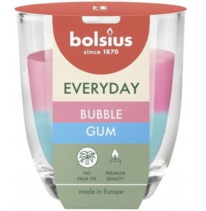 Attēls no Bolsius Svece aromatyczna szklana Everyday O80x70mm guma balonowa 8717847193452 8717847193452 (8717847193452)