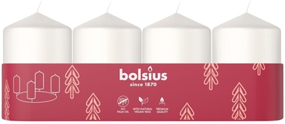 Attēls no Bolsius Sveces cylindry 4 gab. O60x40mm biay 8717847189660 8717847189660 (8717847189660)