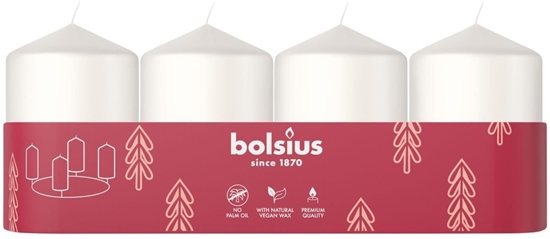 Picture of Bolsius Sveces cylindry 4 gab. O60x40mm biay 8717847189660 8717847189660 (8717847189660)