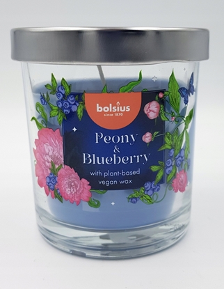 Attēls no Bolsius wieca aromatyczna szklana Floral Fusion piwonia i borówka O80x72mm 8717847188304