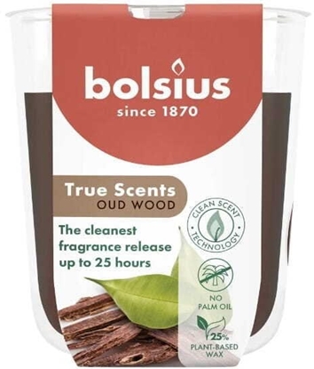 Attēls no Bolsius wieca aromatyczna szklana True Scents O80x73mm oud wood 8717847188458 8717847188458