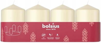 Attēls no Bolsius wiece cylindry kremowy 4 gab. O60x40mm 8717847189653 8717847189653 (8717847189653)