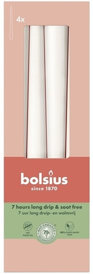 Изображение Bolsius wiece stoowe 4gab.kaste 245/24mm biay 8717847160652 (8717847160652)
