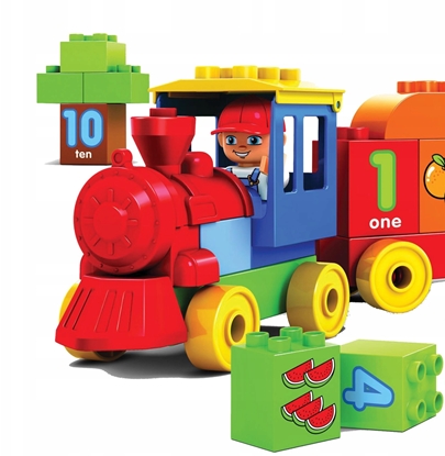 Picture of Bounn Klocki konstrukcyjne pocig edukacyjny cyferki 65 elementów