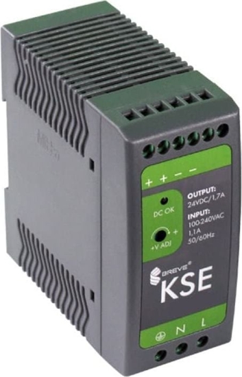 Изображение BREVE Zasilacz impulsowy KSE 04012 230/12VDC 40W 3,3A /na szyn/ 18912-9990