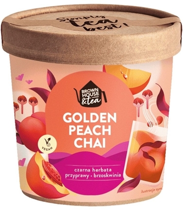 Изображение Brown House & Tea Herbata czarna z brzoskwini - Golden Peach Chai 50g