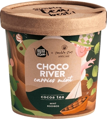 Изображение Brown House & Tea Herbata z upin kakaowca z mit i kokosem - Choco River 60g