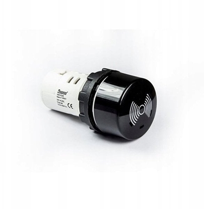Attēls no Buzzer, monoblok, 230V AC, 85db, IP65, czarny T0-MBZX220SE