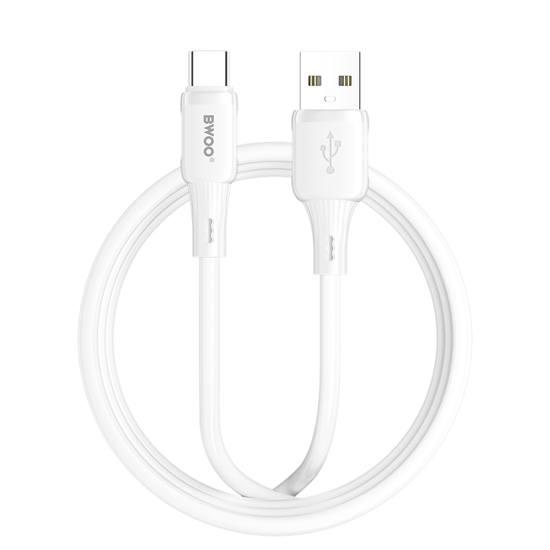 Picture of BWOO 3A silicone cable X329C USB-C 3A 1m white