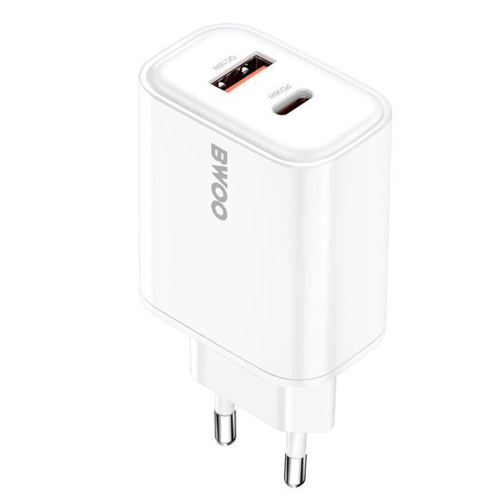 Изображение BWOO adowarka sieciowa PD 36W CDA207 1x USB 1xUSB-C biay