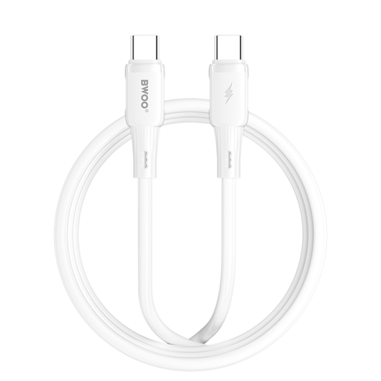 Picture of BWOO silicone cable X329CC 65W USB-C 1m white