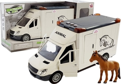 Attēls no Ciarówka Auto Pojazd do Transportu Koni Biay LEAN Toys